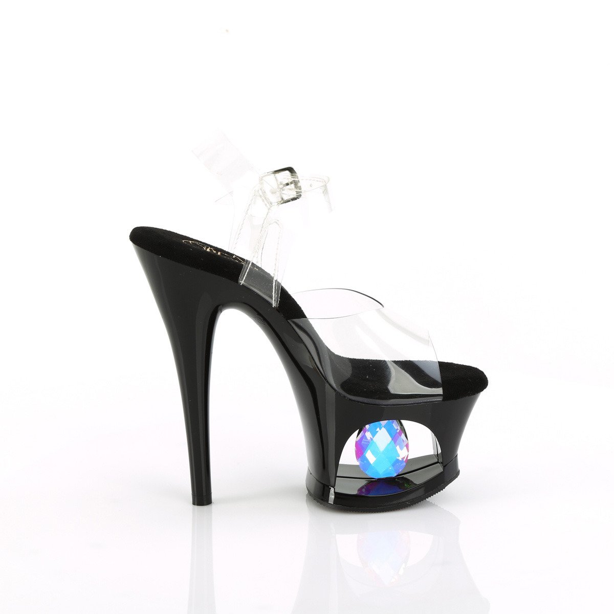 Pleaser Moon-708DIA C/B - Clear High-Platform Sandals