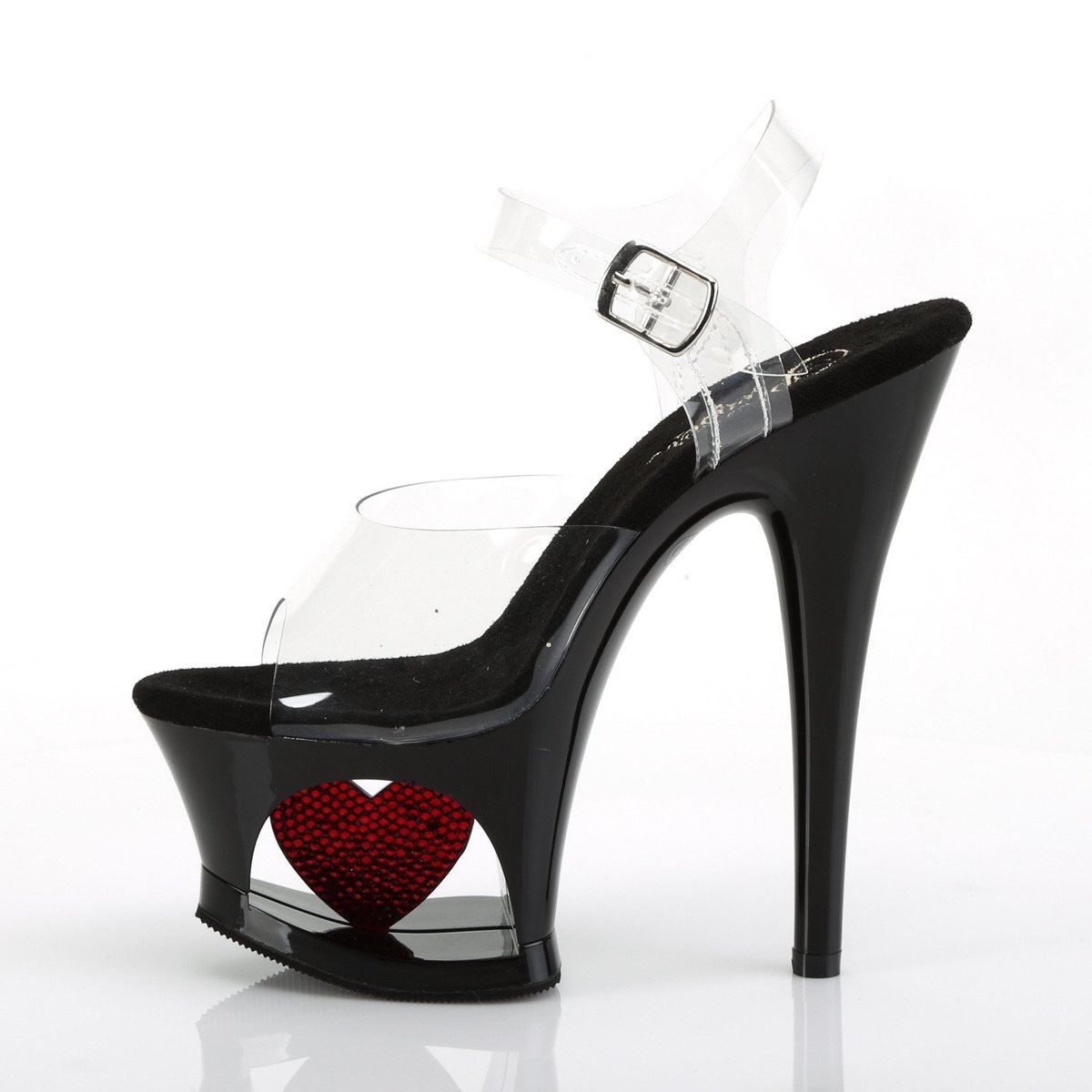 Pleaser Moon-708HRS C/B-R - Clear High-Platform Sandals
