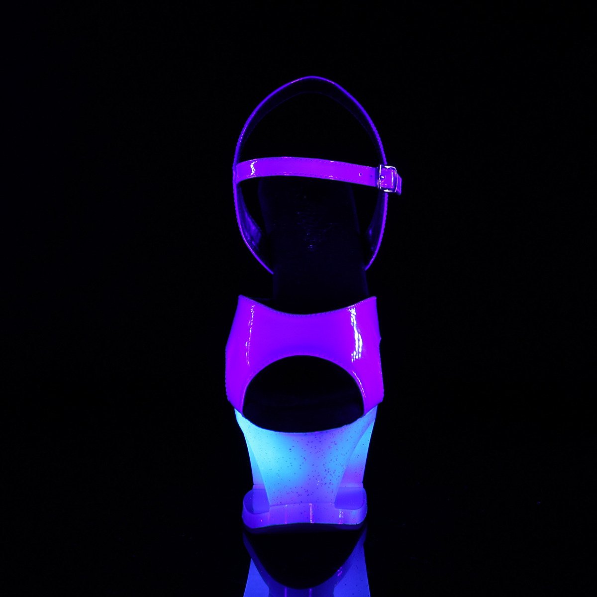 Pleaser Moon-711MER BLU/M - Blue High-Platform Sandals