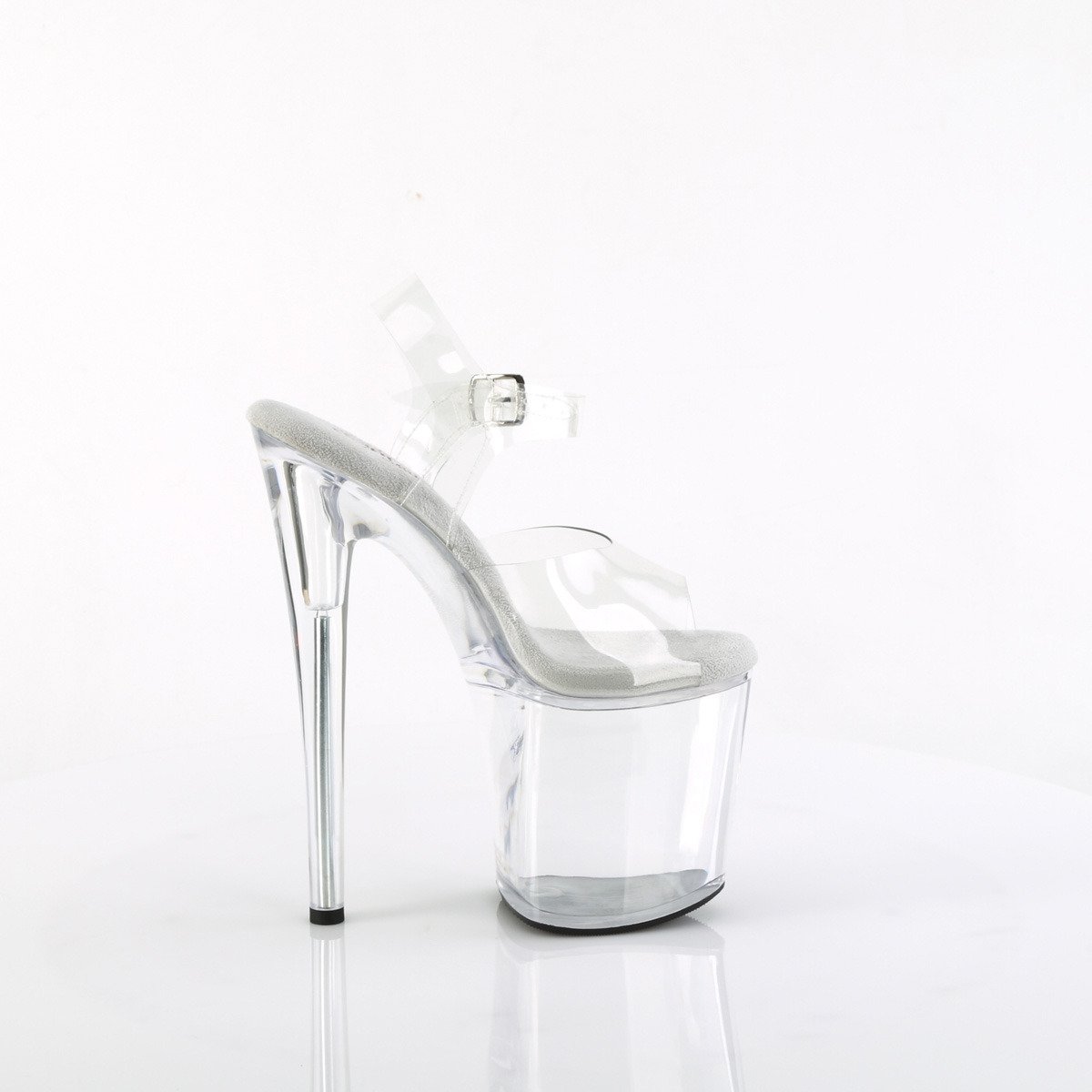 Pleaser Naughty-808 C/M - Clear High-Platform Sandals