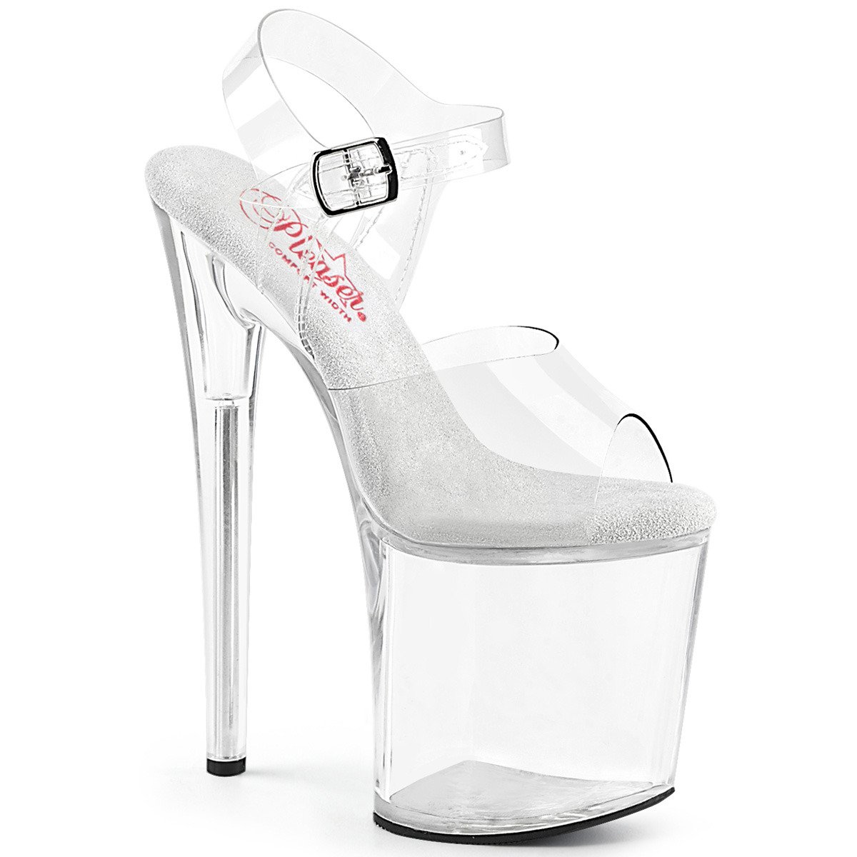 Pleaser Naughty-808 C/M - Clear High-Platform Sandals
