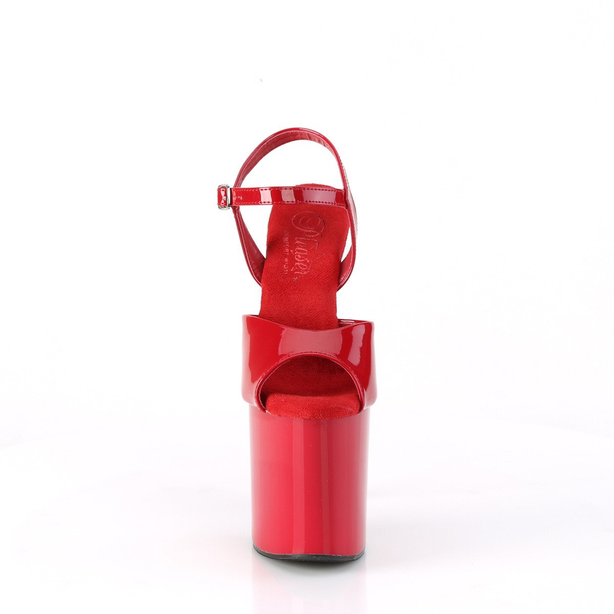 Pleaser Naughty-809 R/M - Shiny Red High-Platform Sandals