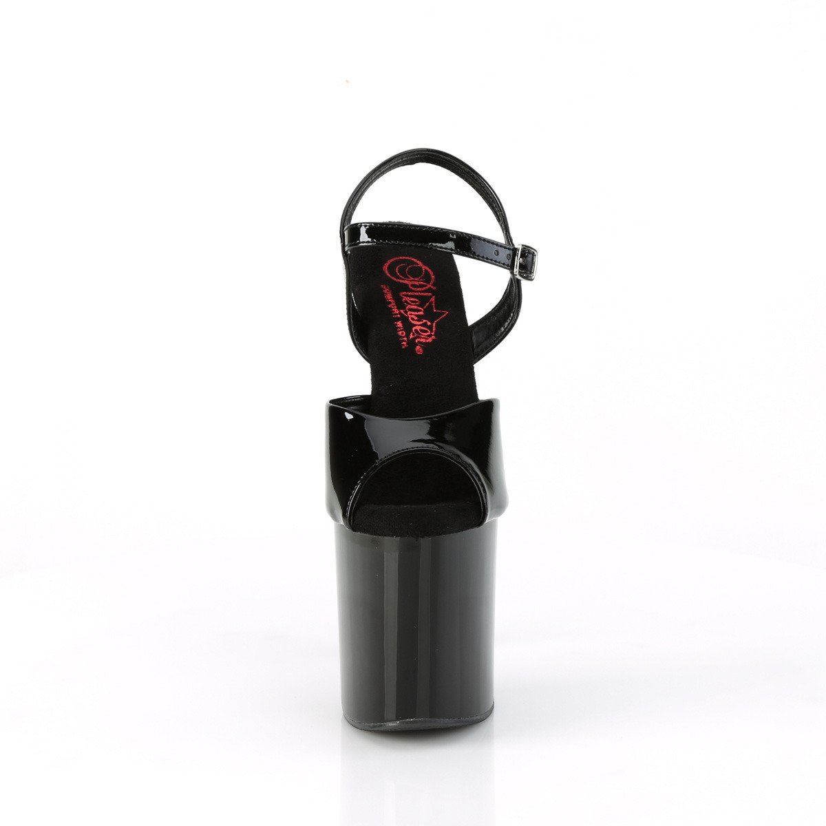 Pleaser Naughty-809 B/M - Shiny Black High-Platform Sandals