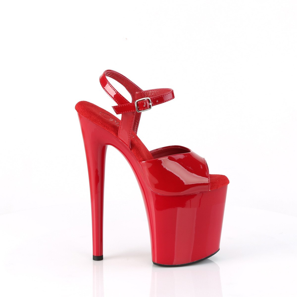 Pleaser Naughty-809 R/M - Shiny Red High-Platform Sandals