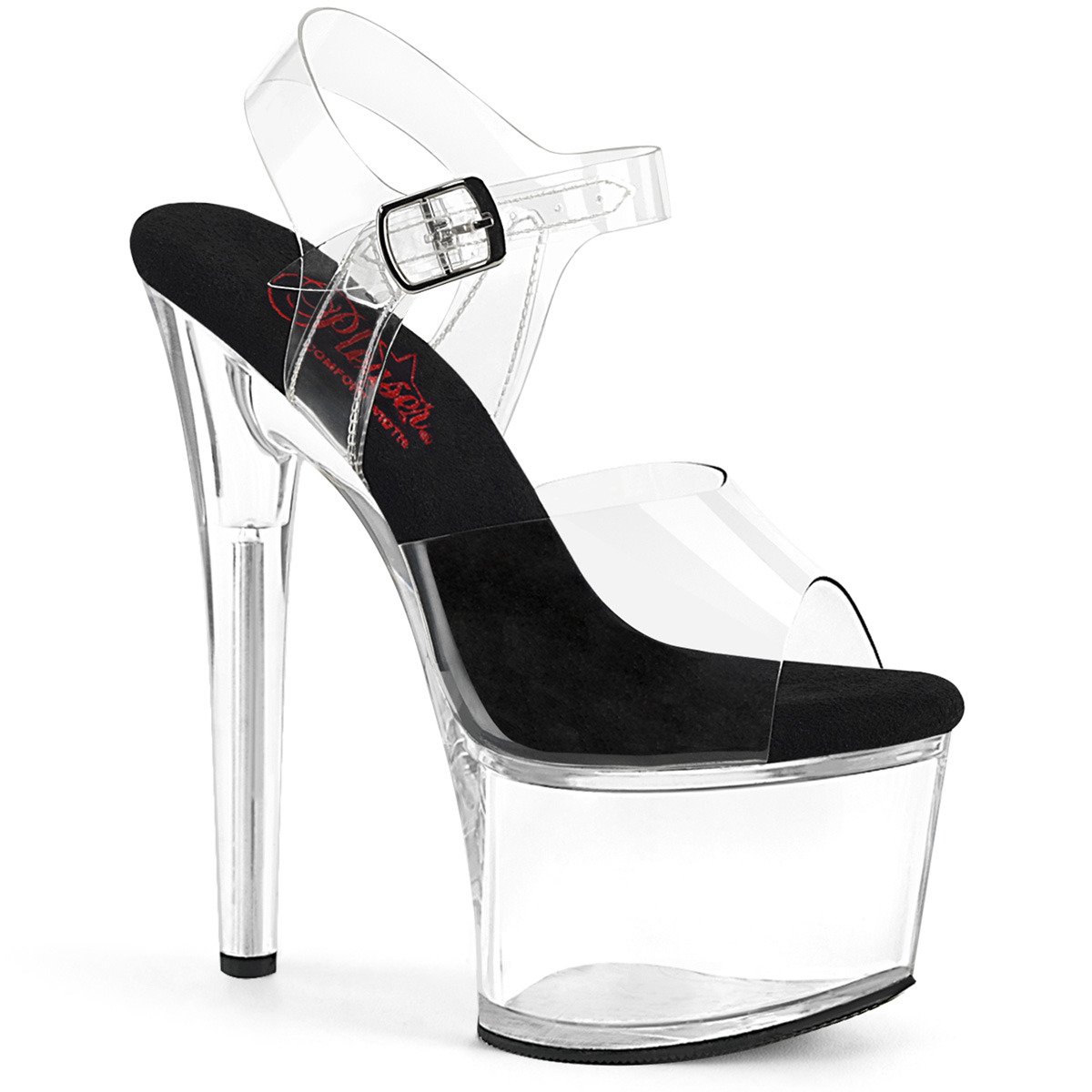 Pleaser Passion-708 C-B/C - Black High-Platform Sandals