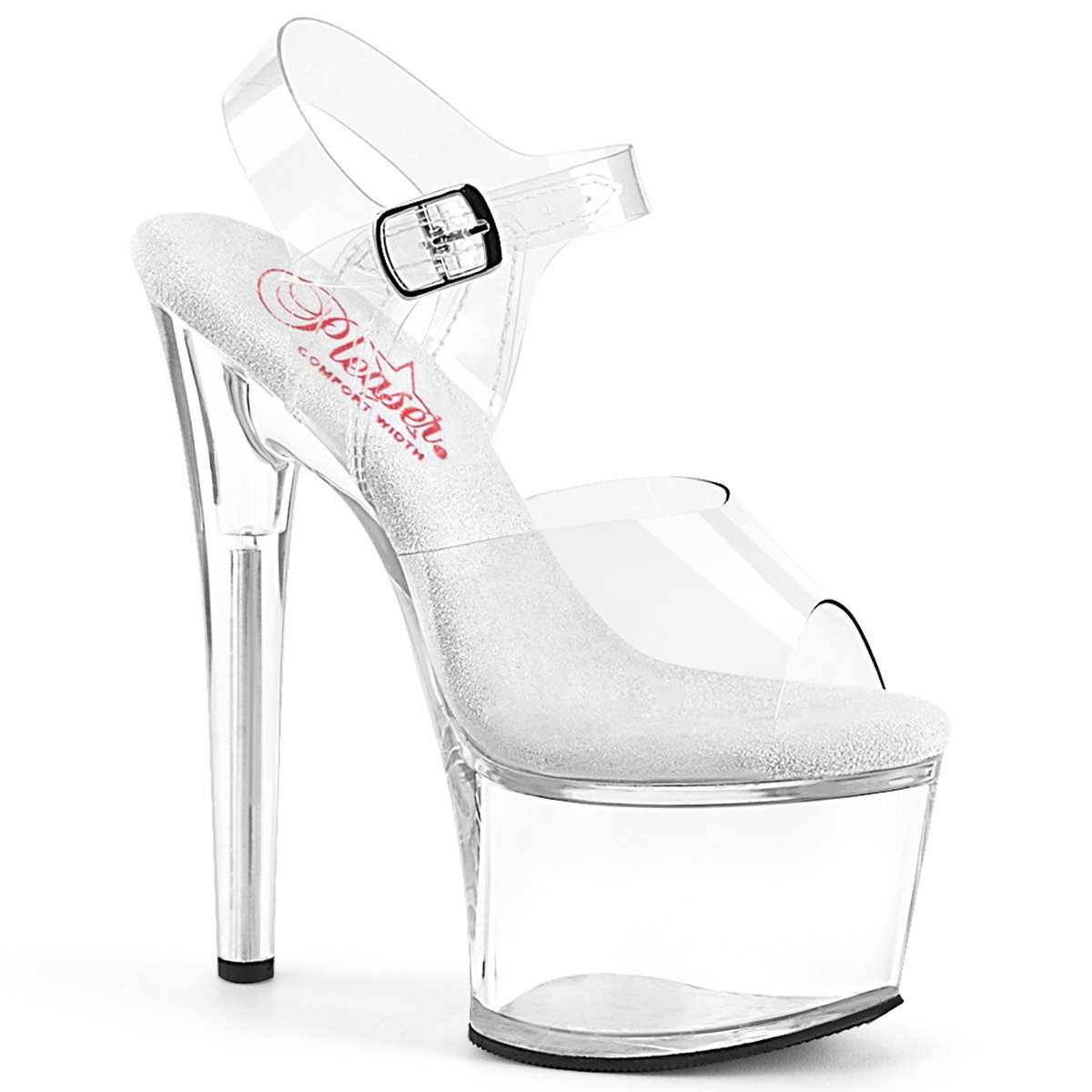 Pleaser Passion-708 C/M - Clear High-Platform Sandals