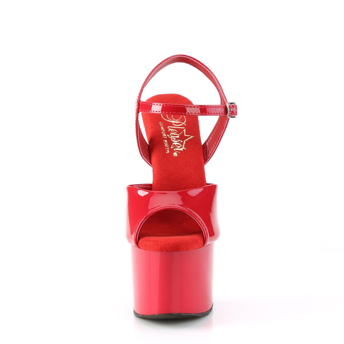 Pleaser Passion-709 R/M - Shiny Red High-Platform Sandals