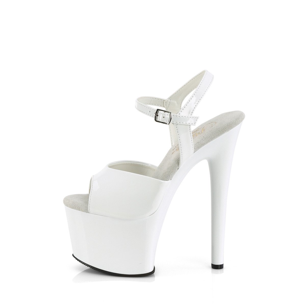 Pleaser Passion-709 W/M - Shiny White High-Platform Sandals