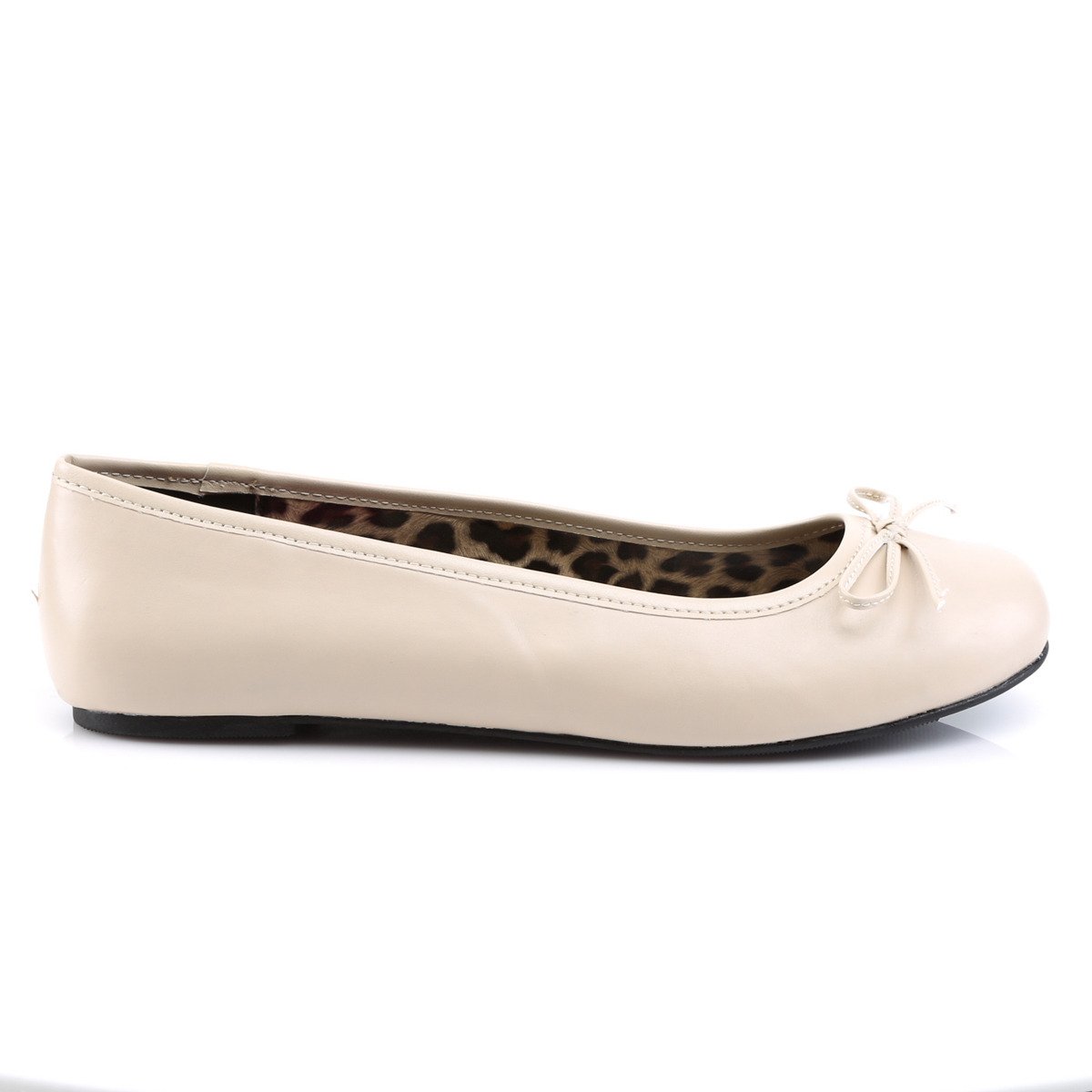 Pleaser Pink Label Anna-01 CRPU - Beige Ballet Flats