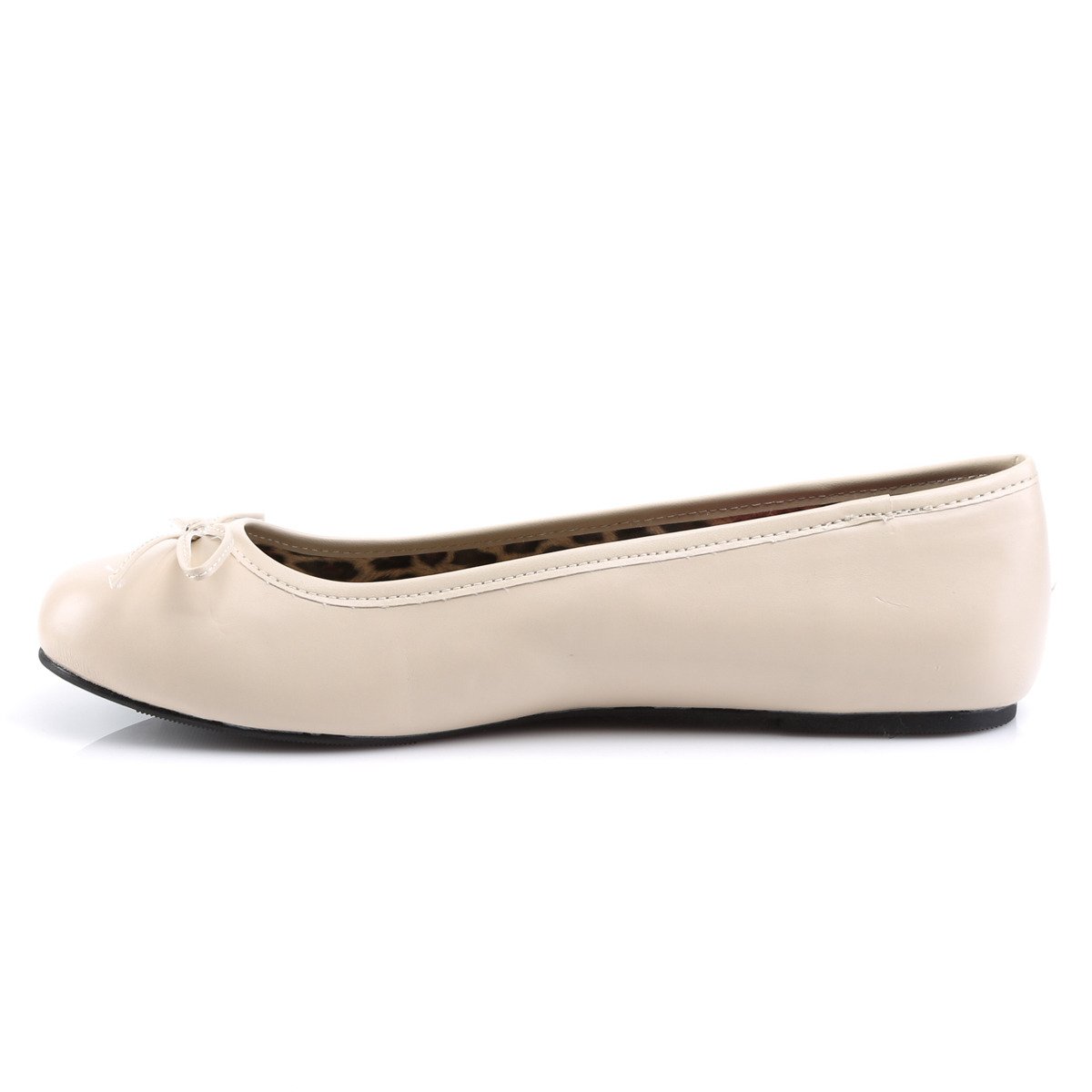 Pleaser Pink Label Anna-01 CRPU - Beige Ballet Flats