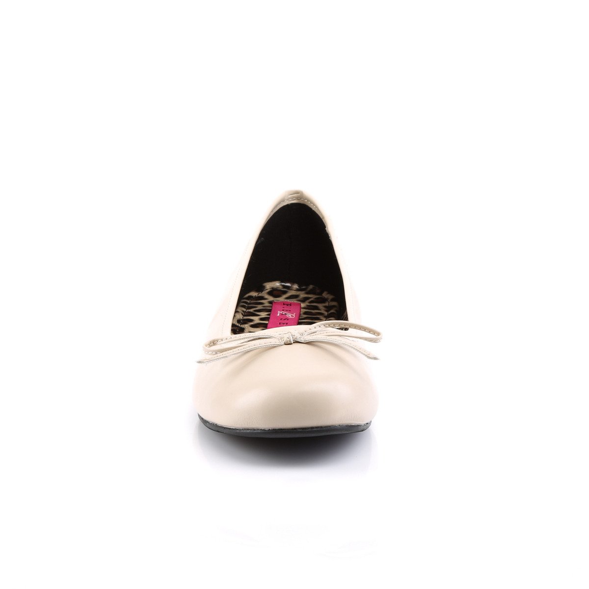 Pleaser Pink Label Anna-01 CRPU - Beige Ballet Flats