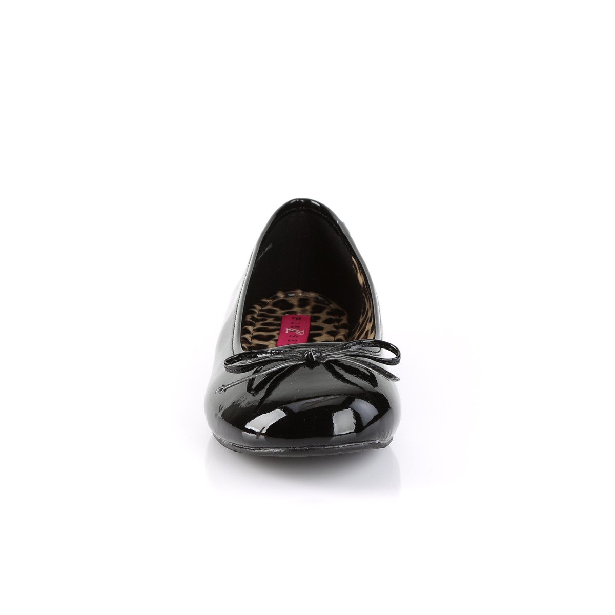Pleaser Pink Label Anna-01 B - Shiny Black Ballet Flats