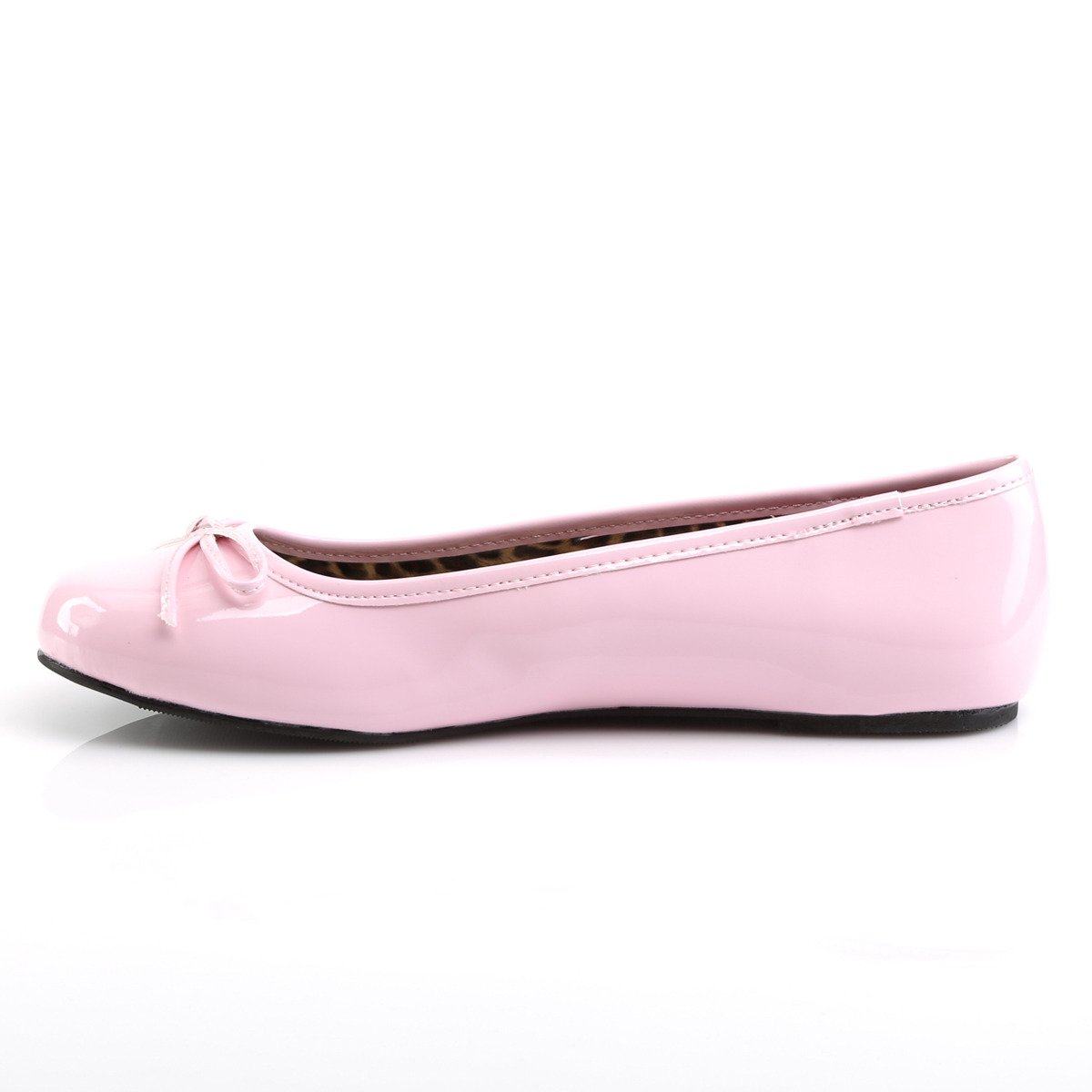 Pleaser Pink Label Anna-01 BP - Shiny Pink Ballet Flats