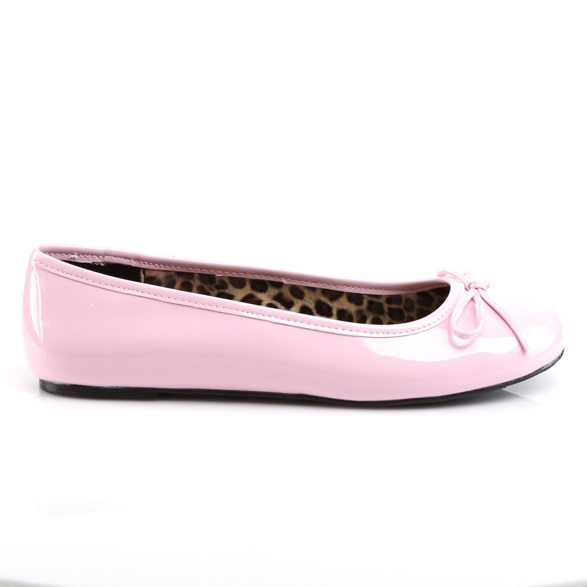 Pleaser Pink Label Anna-01 BP - Shiny Pink Ballet Flats