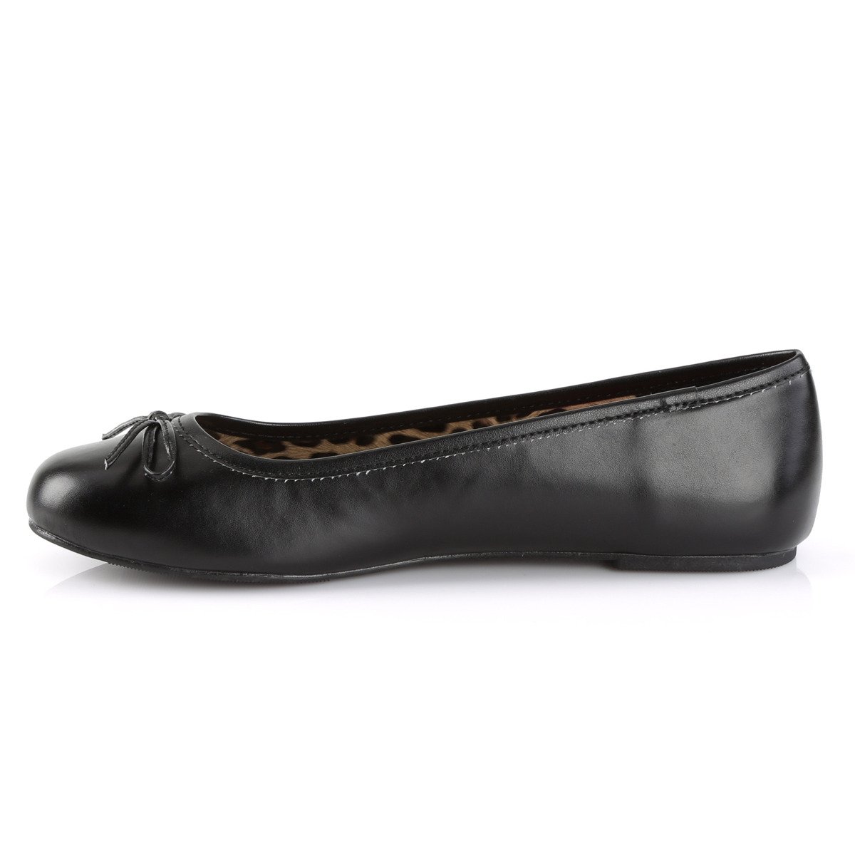 Pleaser Pink Label Anna-01 BPU - Black Ballet Flats
