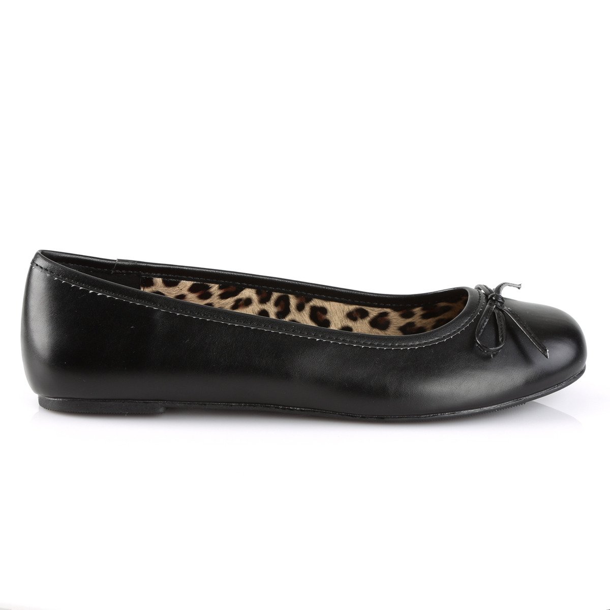 Pleaser Pink Label Anna-01 BPU - Black Ballet Flats