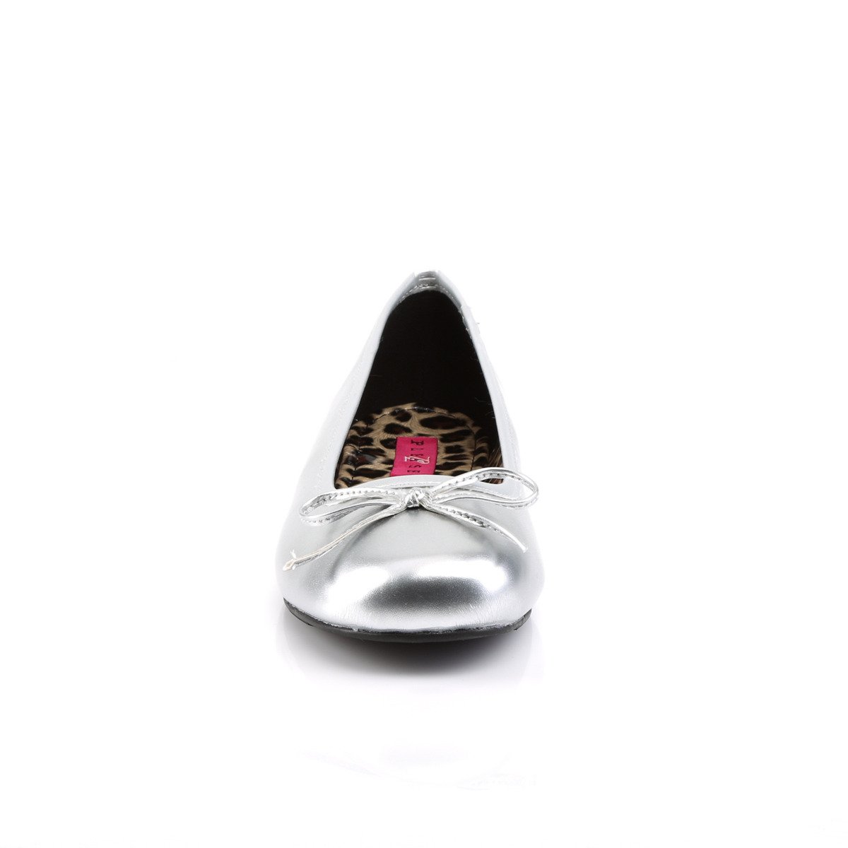 Pleaser Pink Label Anna-01 SPU - Silver Ballet Flats