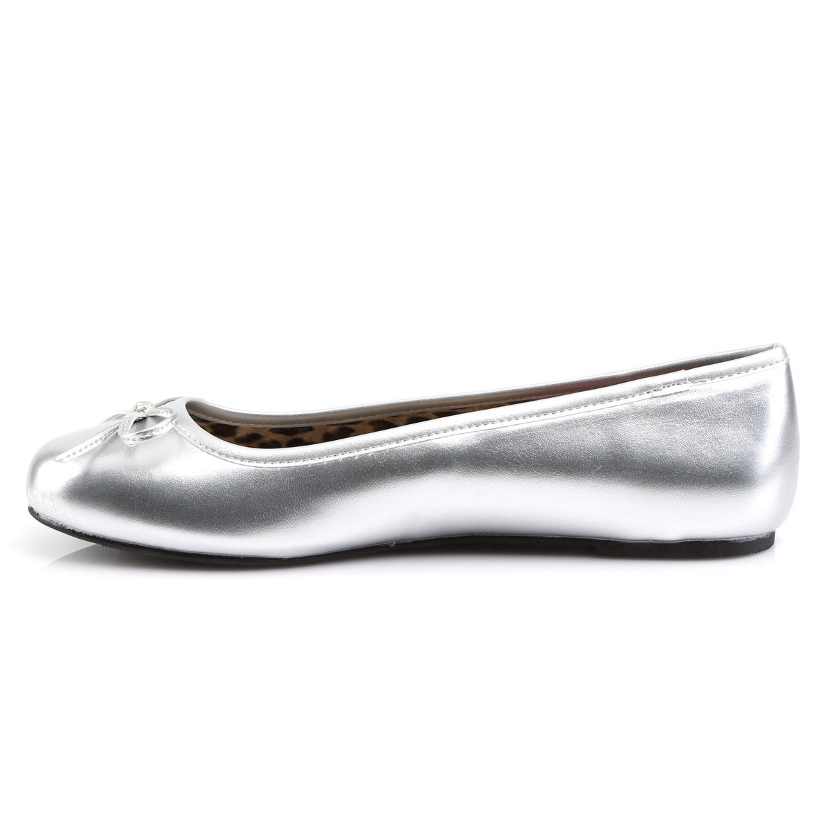 Pleaser Pink Label Anna-01 SPU - Silver Ballet Flats