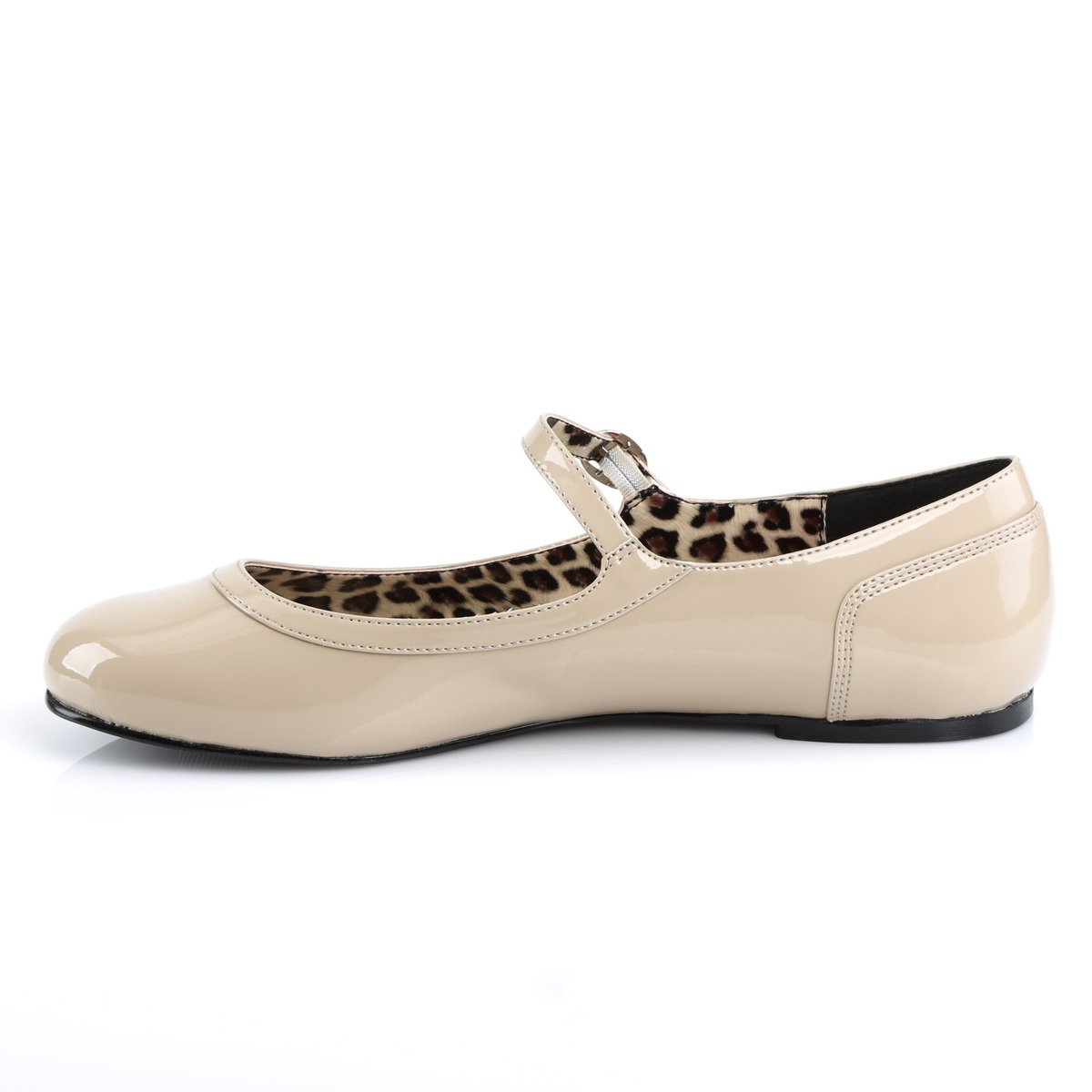 Pleaser Pink Label Anna-02 CR - Shiny Beige Ballet Flats