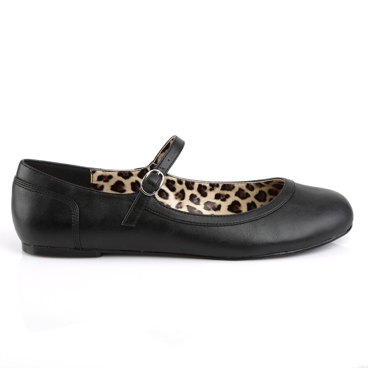 Pleaser Pink Label Anna-02 BPU - Black Ballet Flats