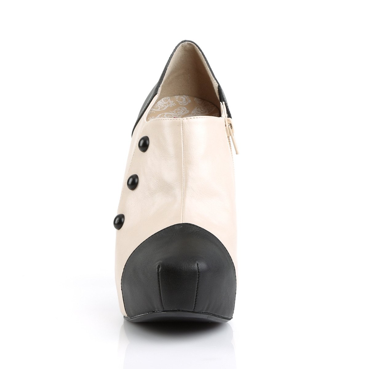 Pleaser Pink Label Chloe-11 BCRPU - Black Platform High-Heel Ankle Booties