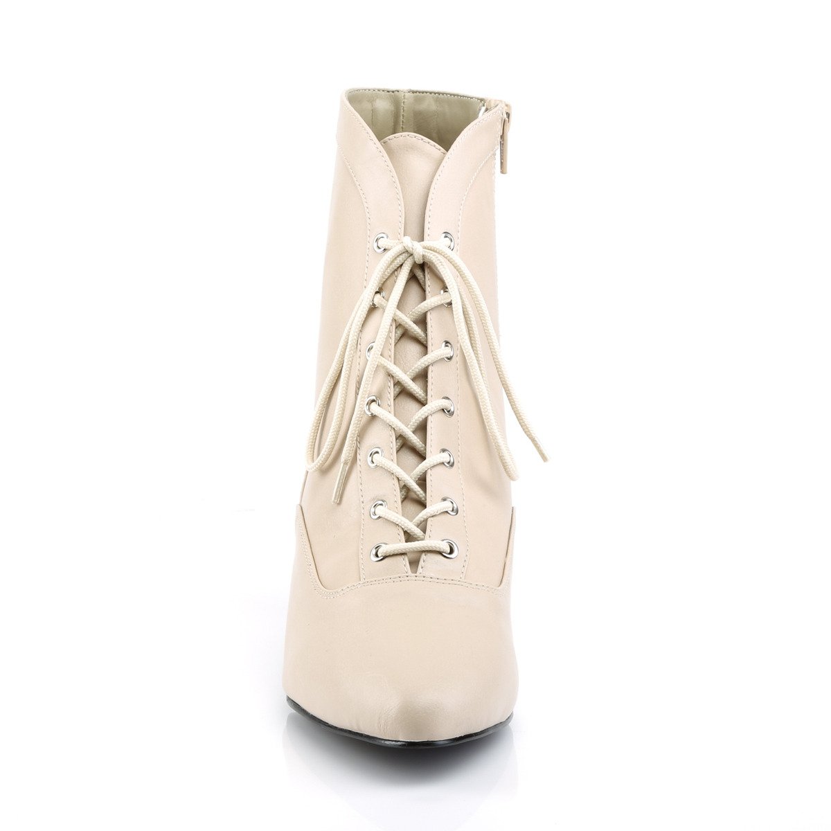 Pleaser Pink Label Fab-1005 CRPU - Beige Victorian Shoes