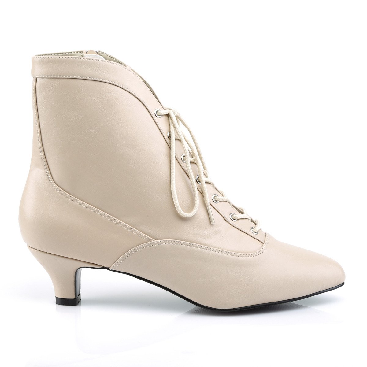 Pleaser Pink Label Fab-1005 CRPU - Beige Victorian Shoes