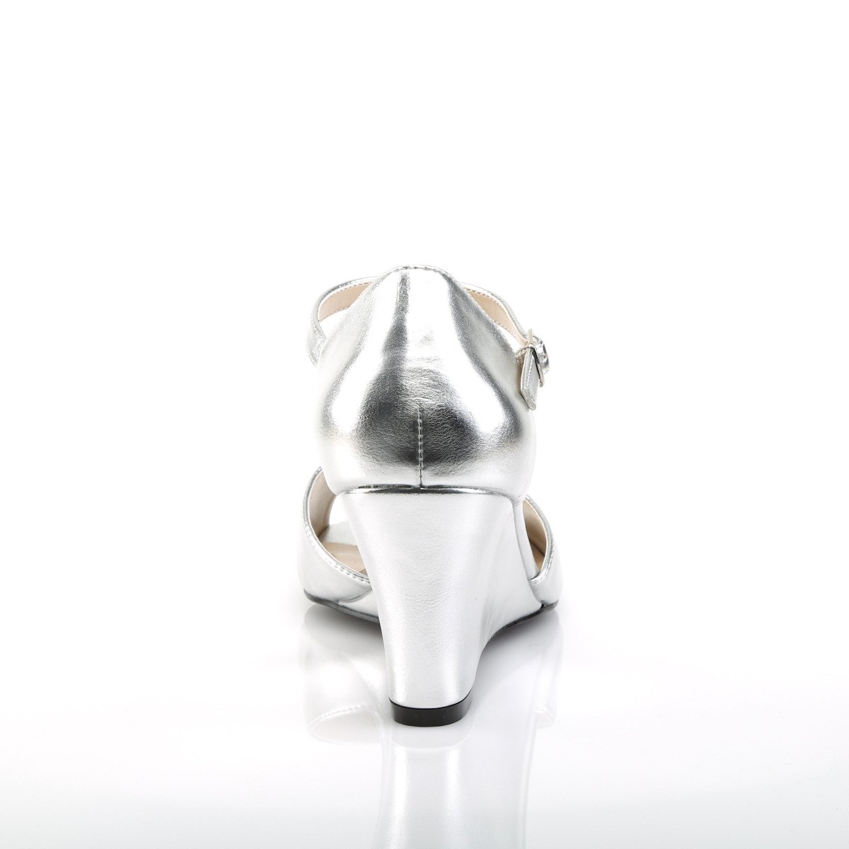 Pleaser Pink Label Kimberly-05 SPU - Silver Hedge Single Sole Sandals