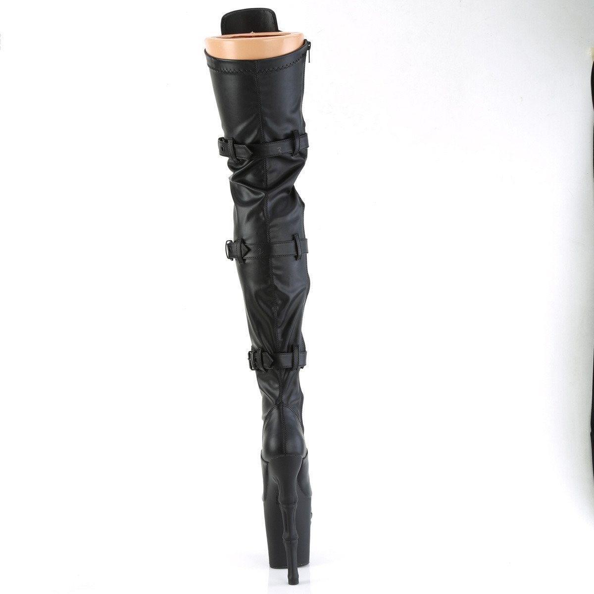 Pleaser Rapture-3028 BPU/M - Black High-Platform Knee High Boots