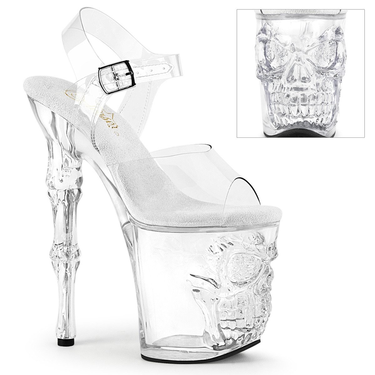 Pleaser Rapture-808 C/M - Clear High-Platform Sandals