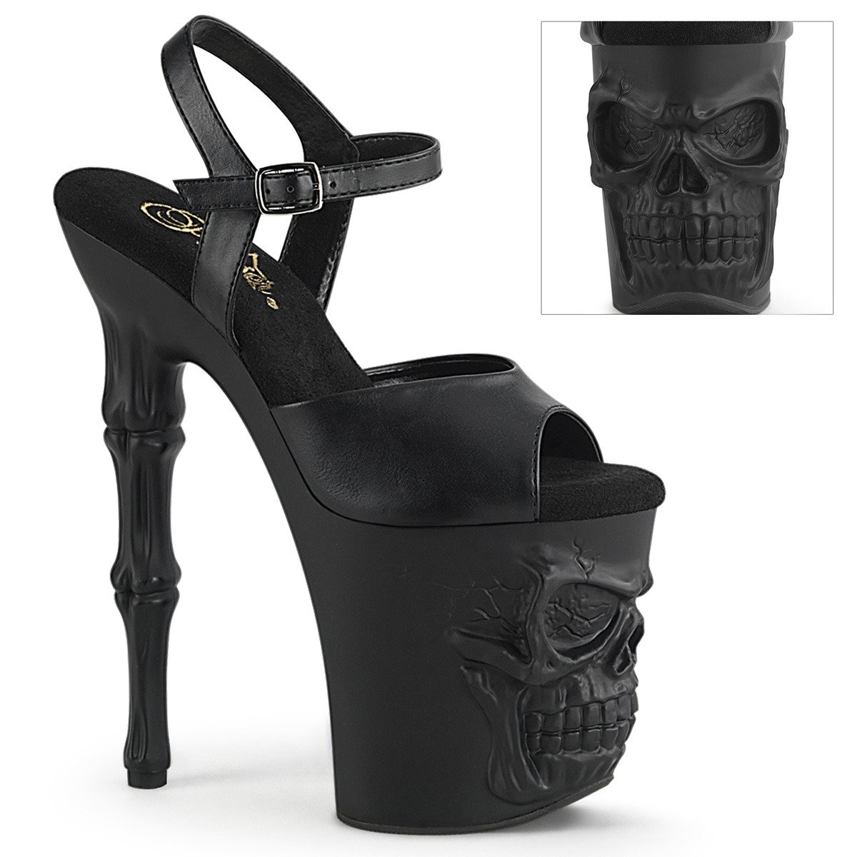 Pleaser Rapture-809 BPU/M - Black High-Platform Sandals