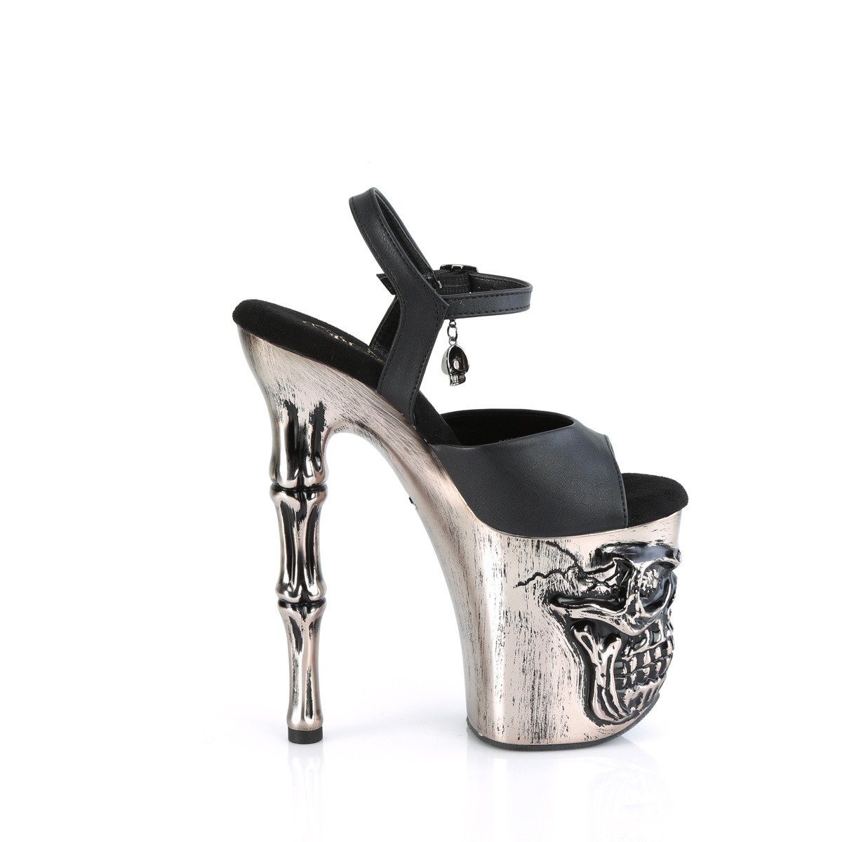 Pleaser Rapture-809-LT BPU/PWCH - Black Illuminating High-Platform Sandals
