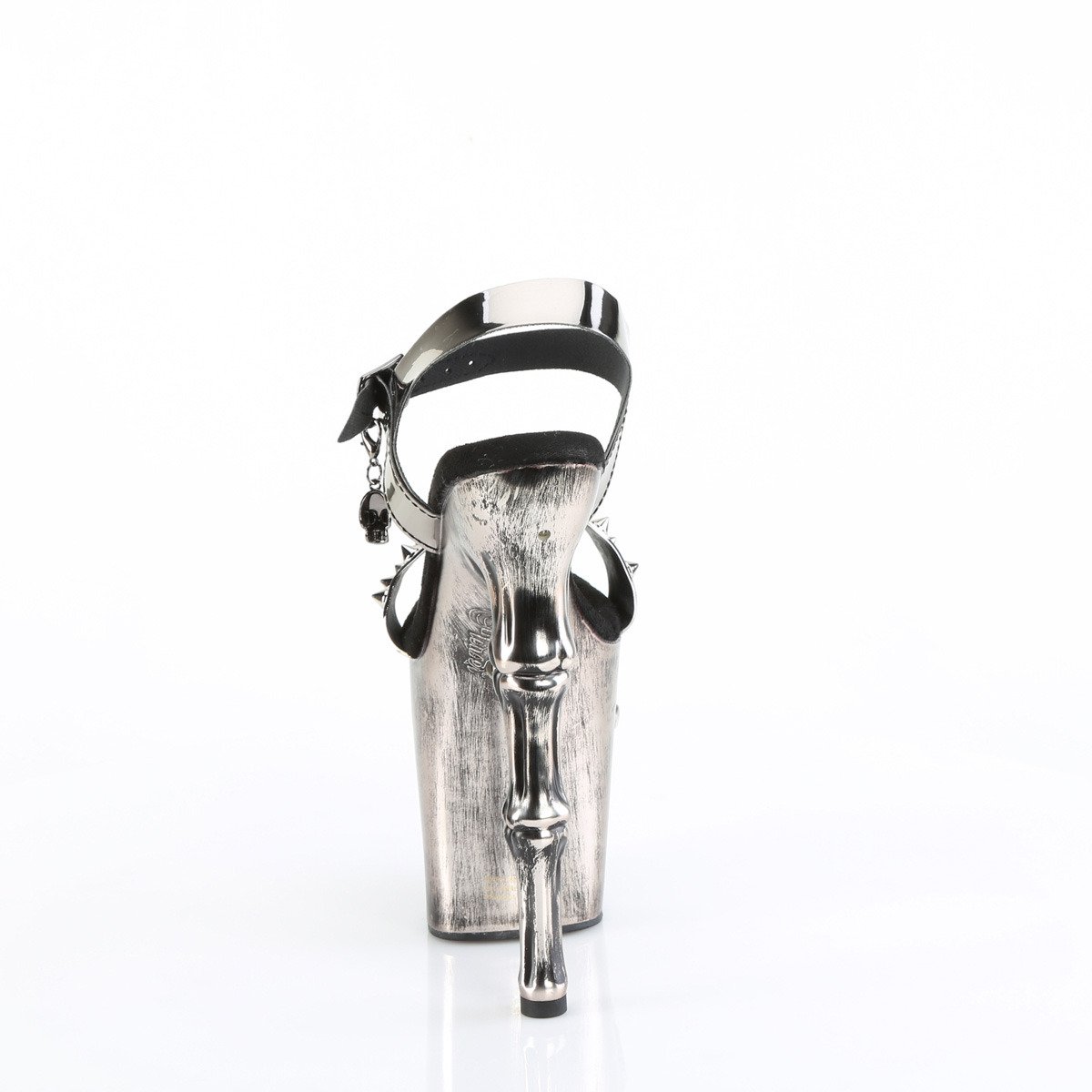 Pleaser Rapture-812-LT PWTPU/M - Silver Illuminating High-Platform Sandals