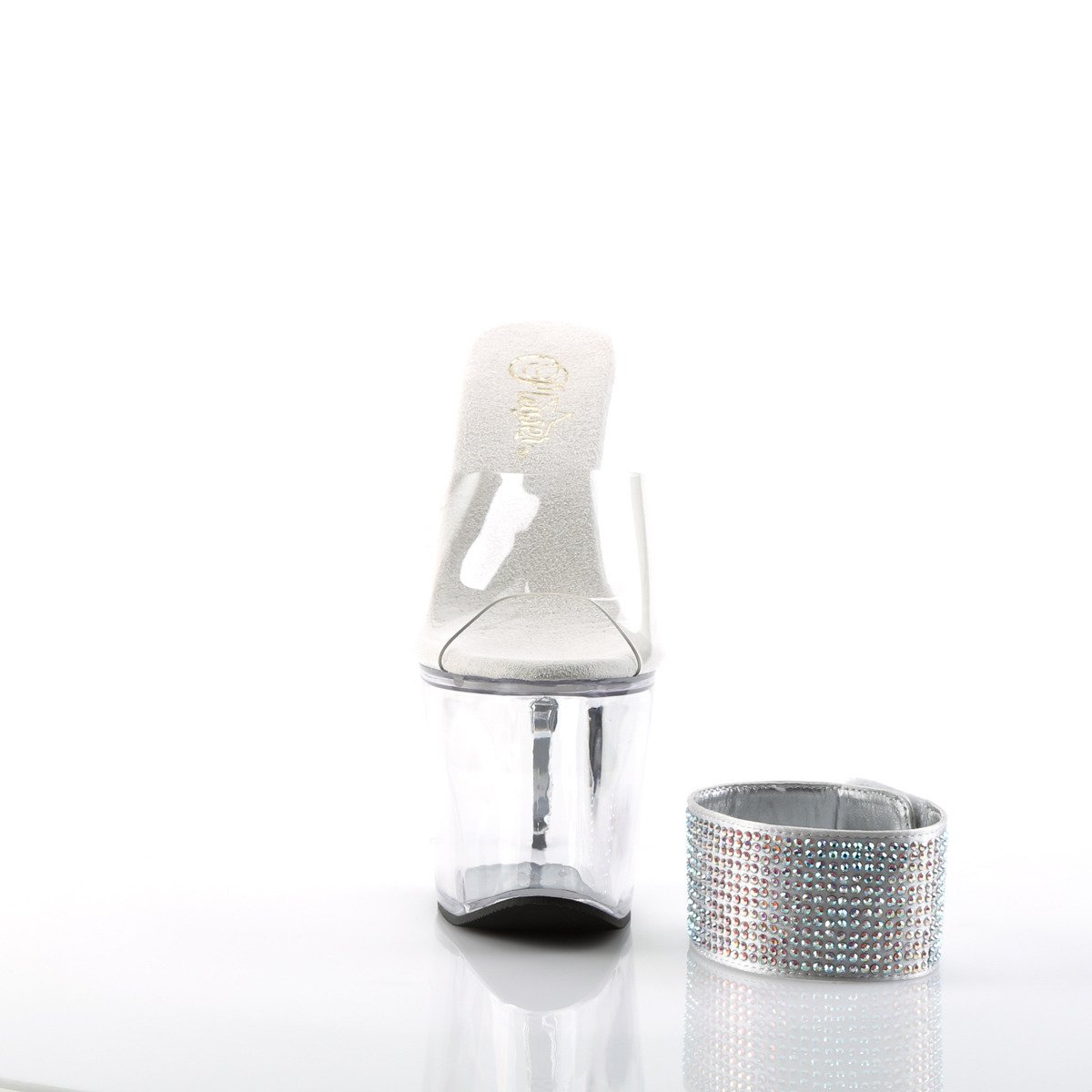 Pleaser Revolver-712 C/M - Clear High-Platform Sandals