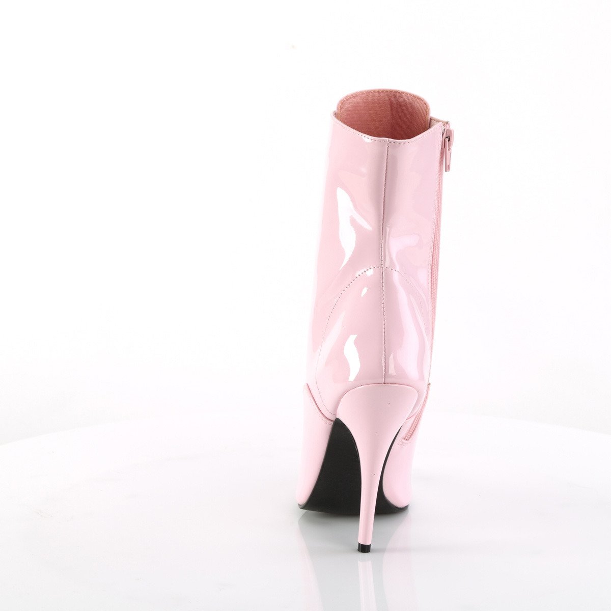 Pleaser Seduce-1020 BP - Shiny Pink High-Heel Single Sole Ankle Boots