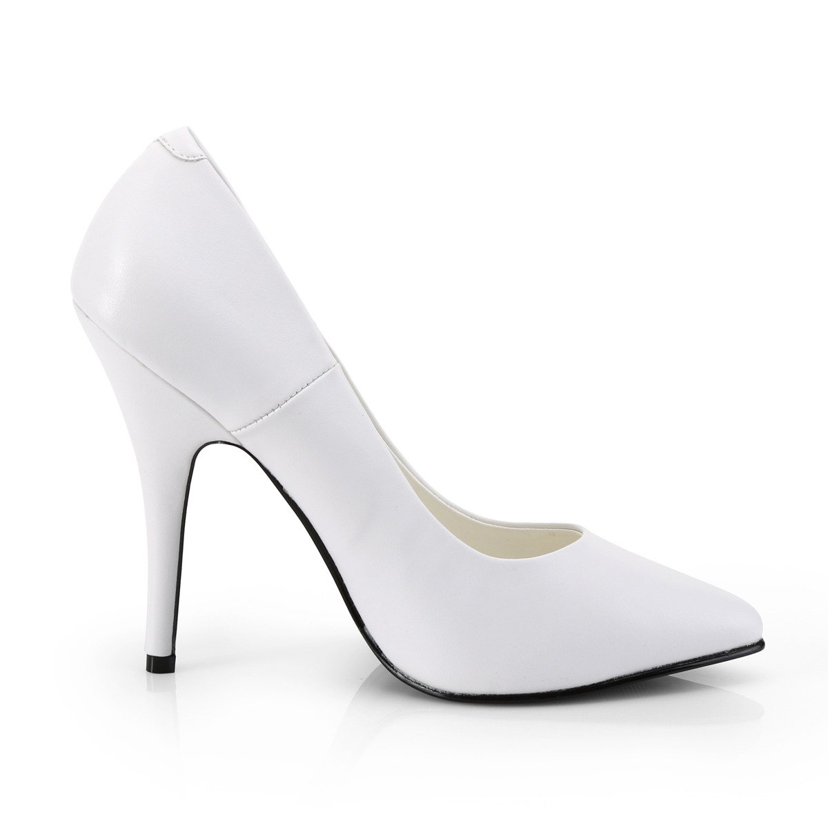 Pleaser Seduce-420 W/PU - White High-Heel Stilettos