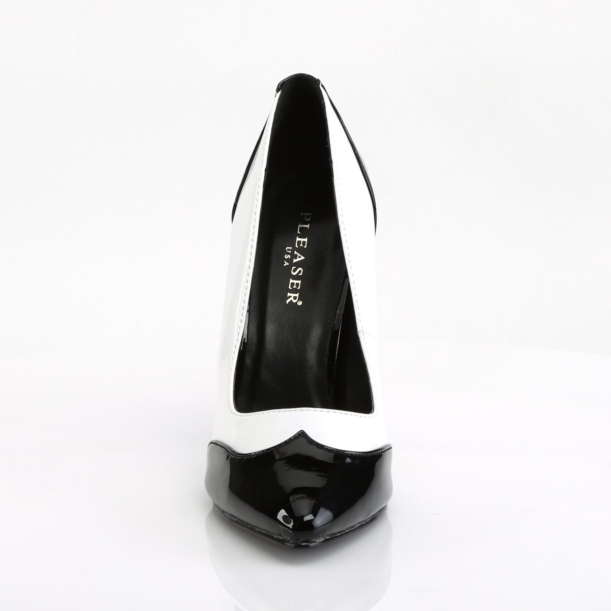 Pleaser Seduce-425 BW - Shiny Black High-Heel Stilettos