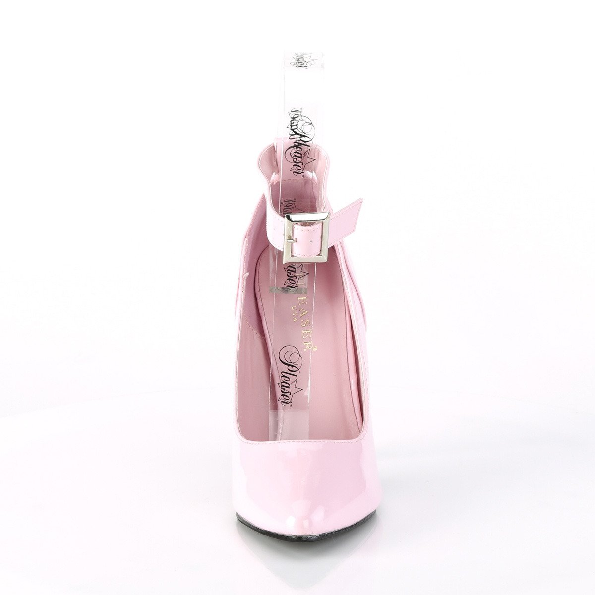 Pleaser Seduce-431 BP - Shiny Pink High-Heel Single Sole Pumps With Straps