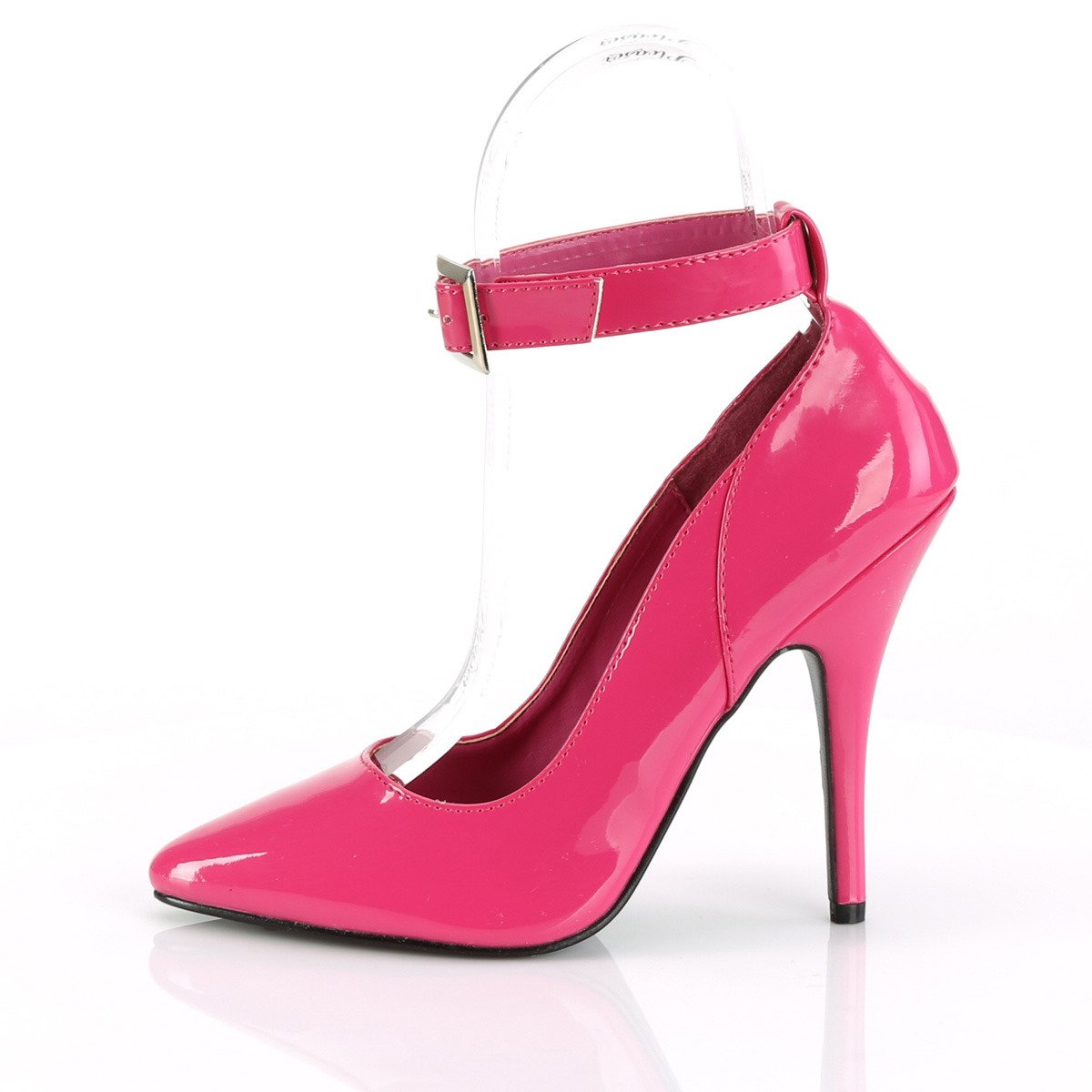 Pleaser Seduce-431 HP - Pink High-Heel Single Sole Pumps With Straps