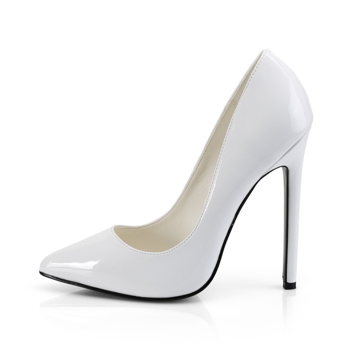 Pleaser Sexy-20 W - Shiny White High-Heel Stilettos