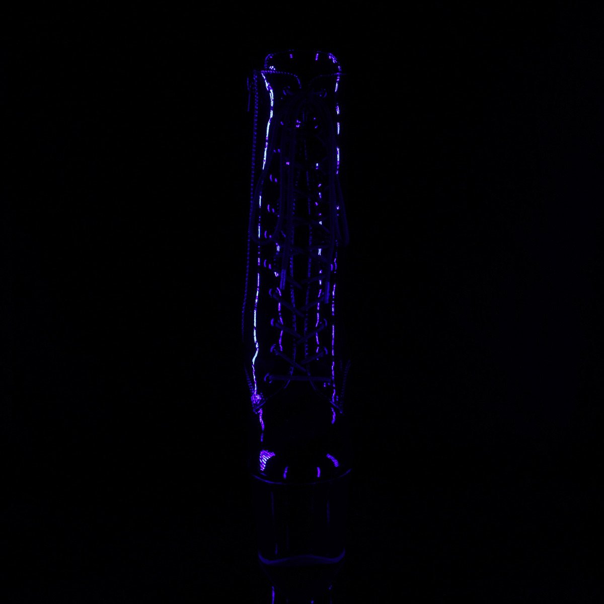 Pleaser Sky-1020TT B/B-NHP - Shiny Black High-Platform Ankle Boots