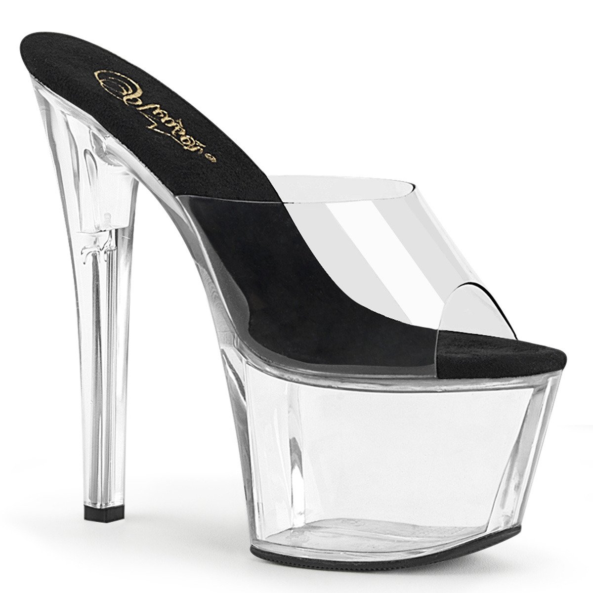 Pleaser Sky-301 C-B/C - Clear High-Platform Sandals