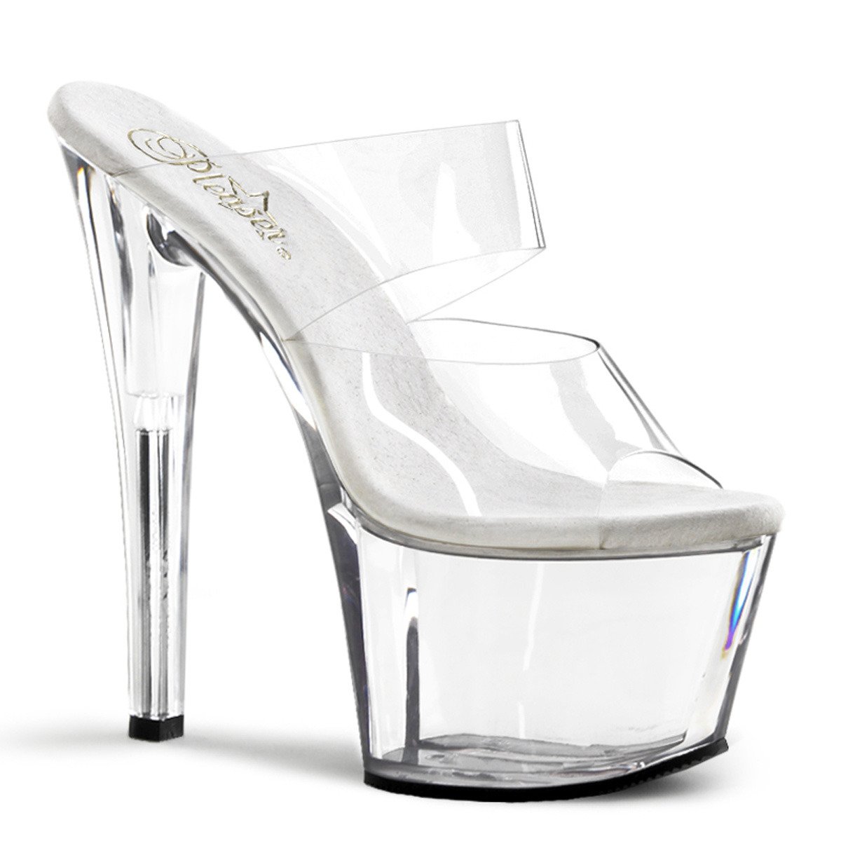 Pleaser Sky-302 C/M - Clear High-Platform Sandals