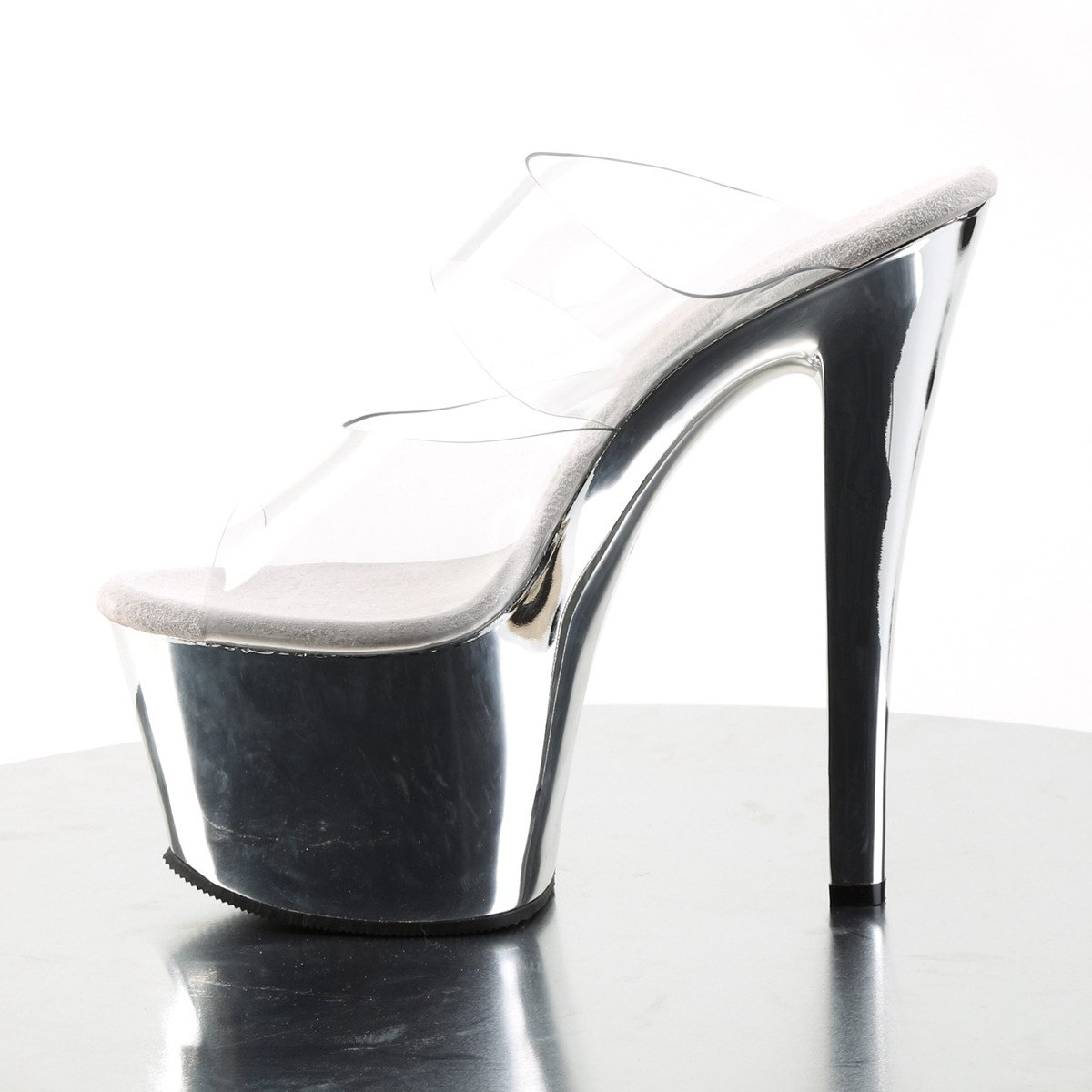 Pleaser Sky-302 C/SCH - Clear High-Platform Sandals
