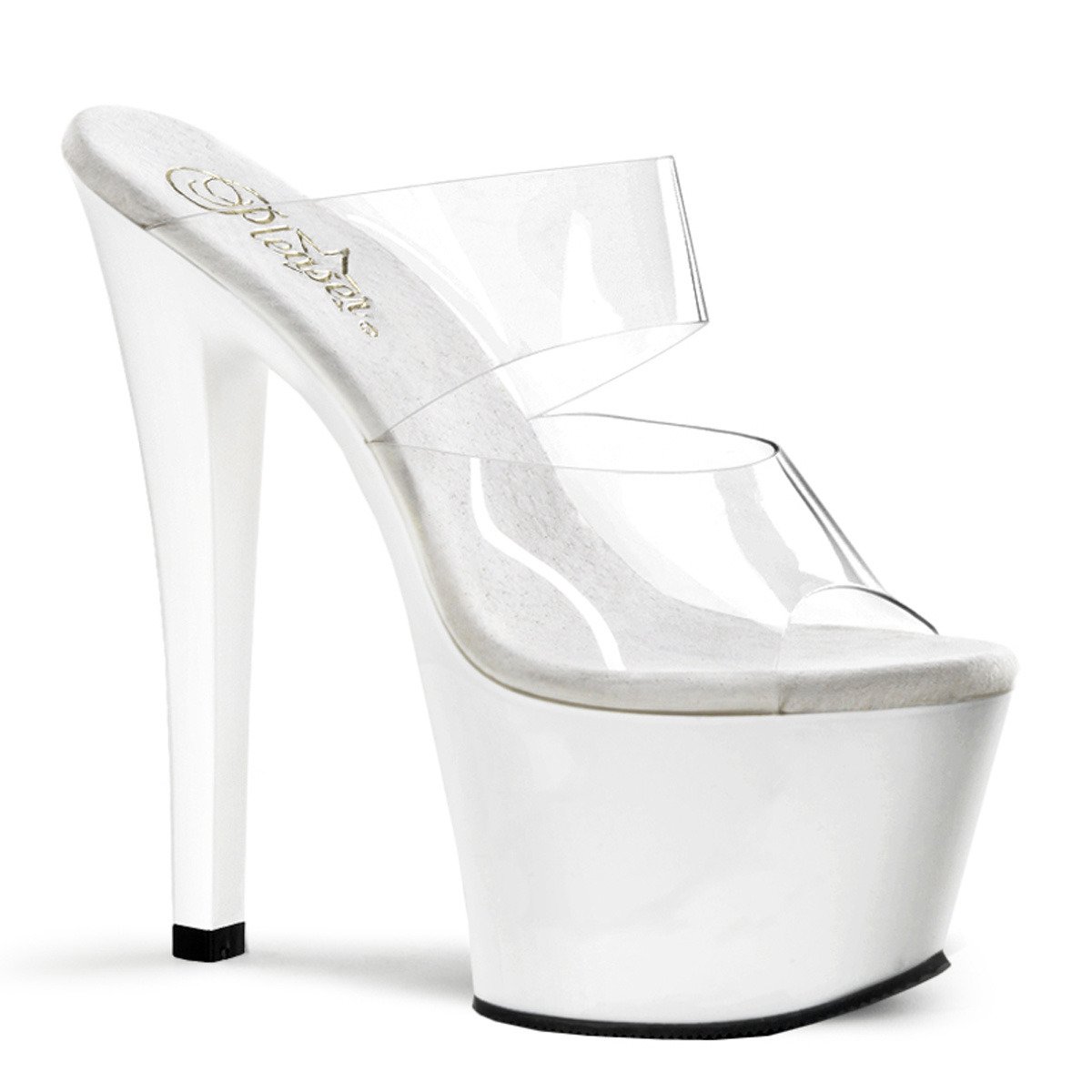 Pleaser Sky-302 C/W - Clear High-Platform Sandals