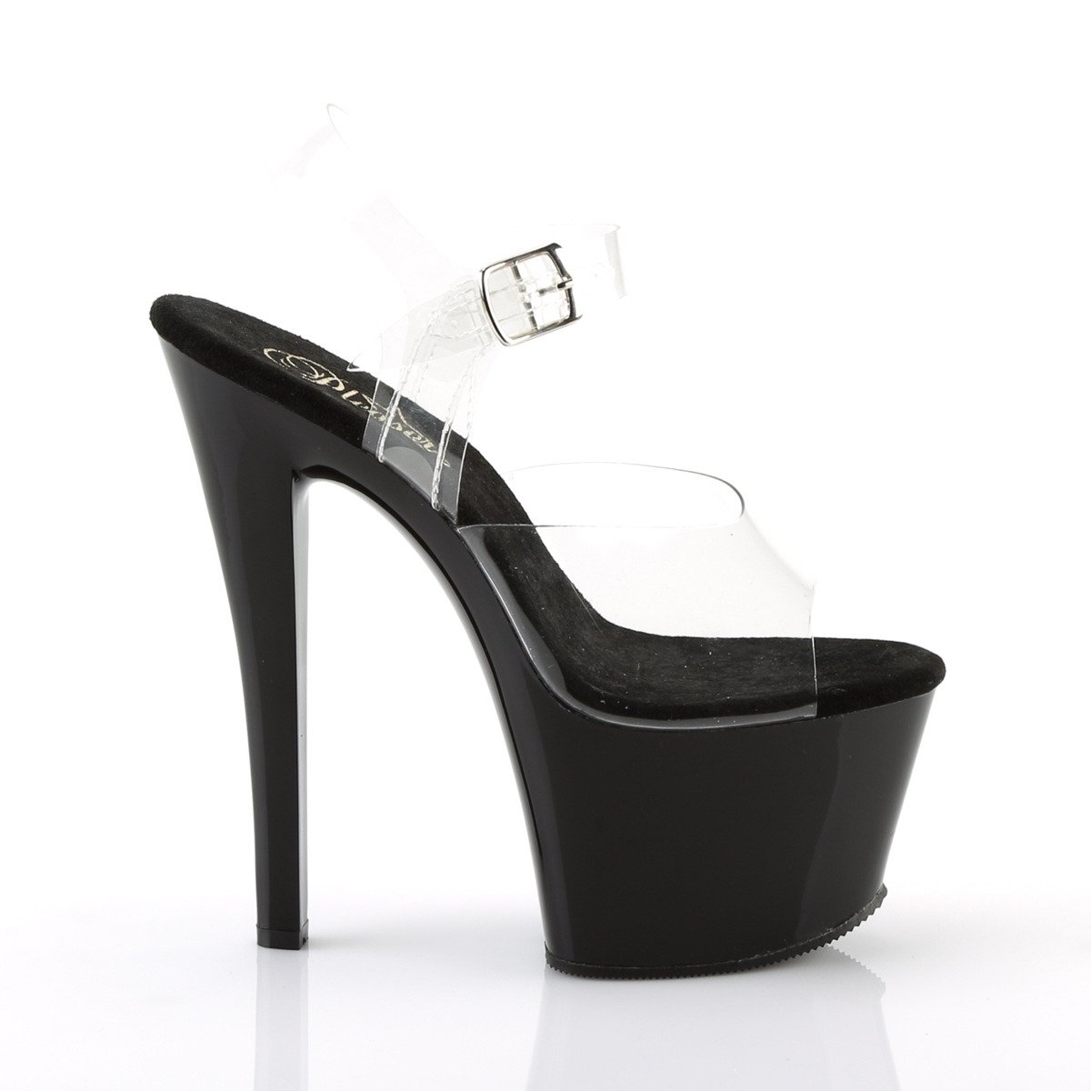 Pleaser Sky-308 C/B - Clear High-Platform Sandals