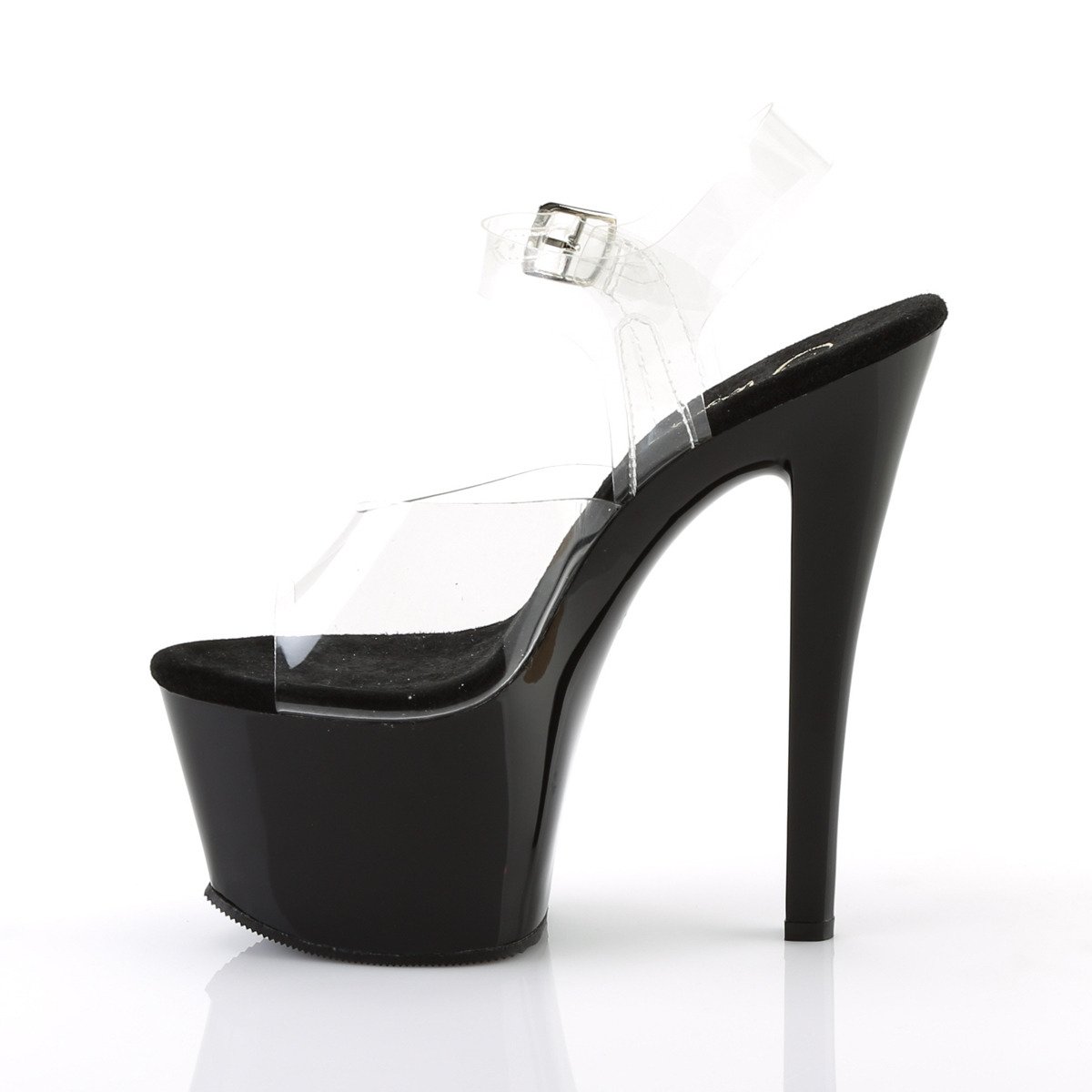 Pleaser Sky-308 C/B - Clear High-Platform Sandals