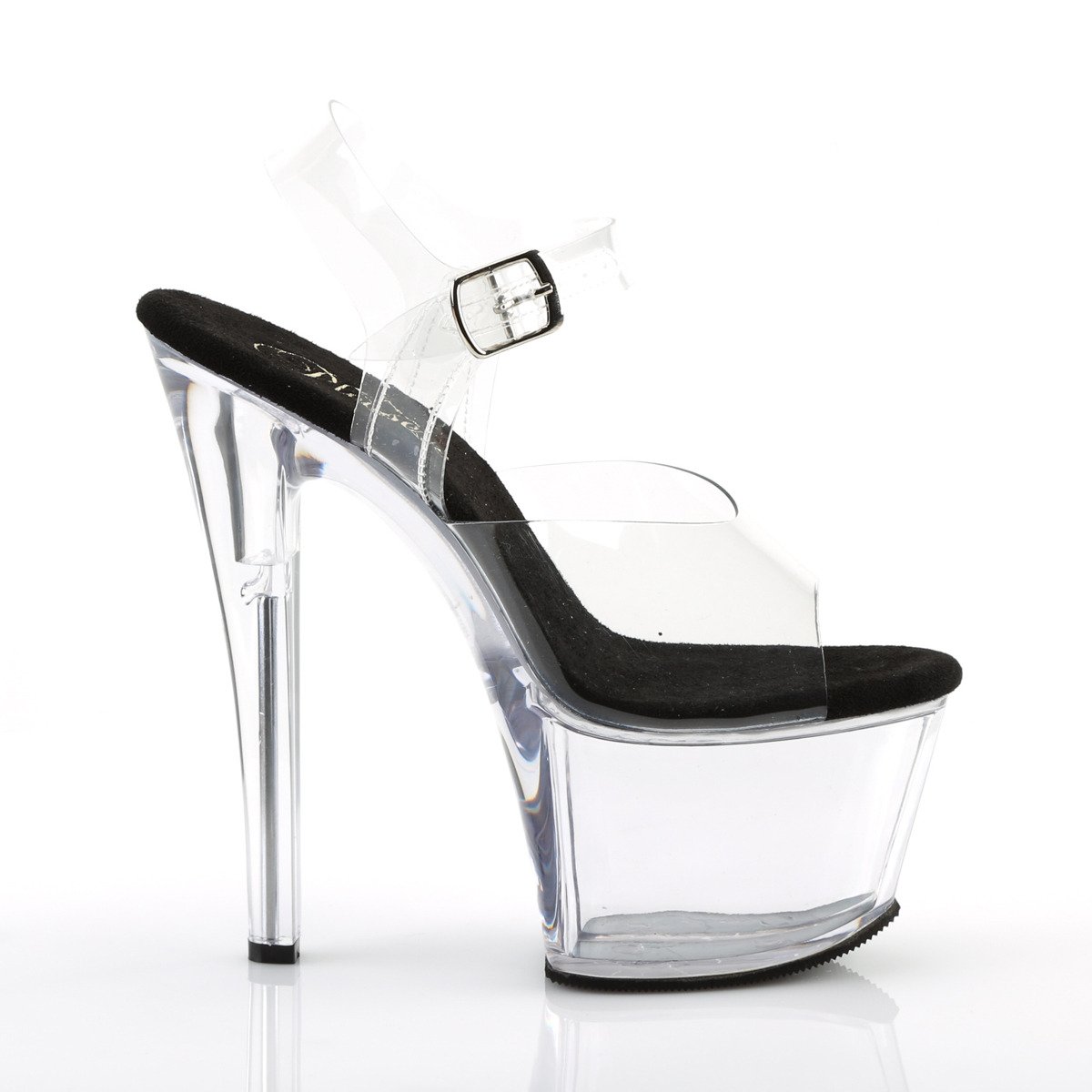 Pleaser Sky-308 C-B/M - Clear High-Platform Sandals