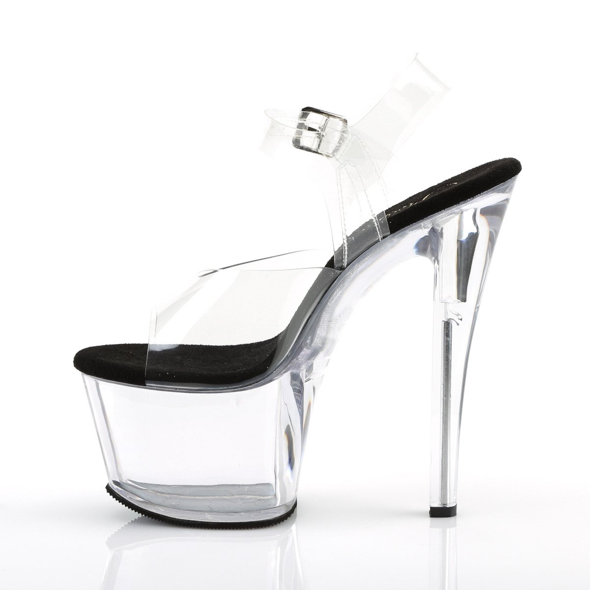 Pleaser Sky-308 C-B/M - Clear High-Platform Sandals