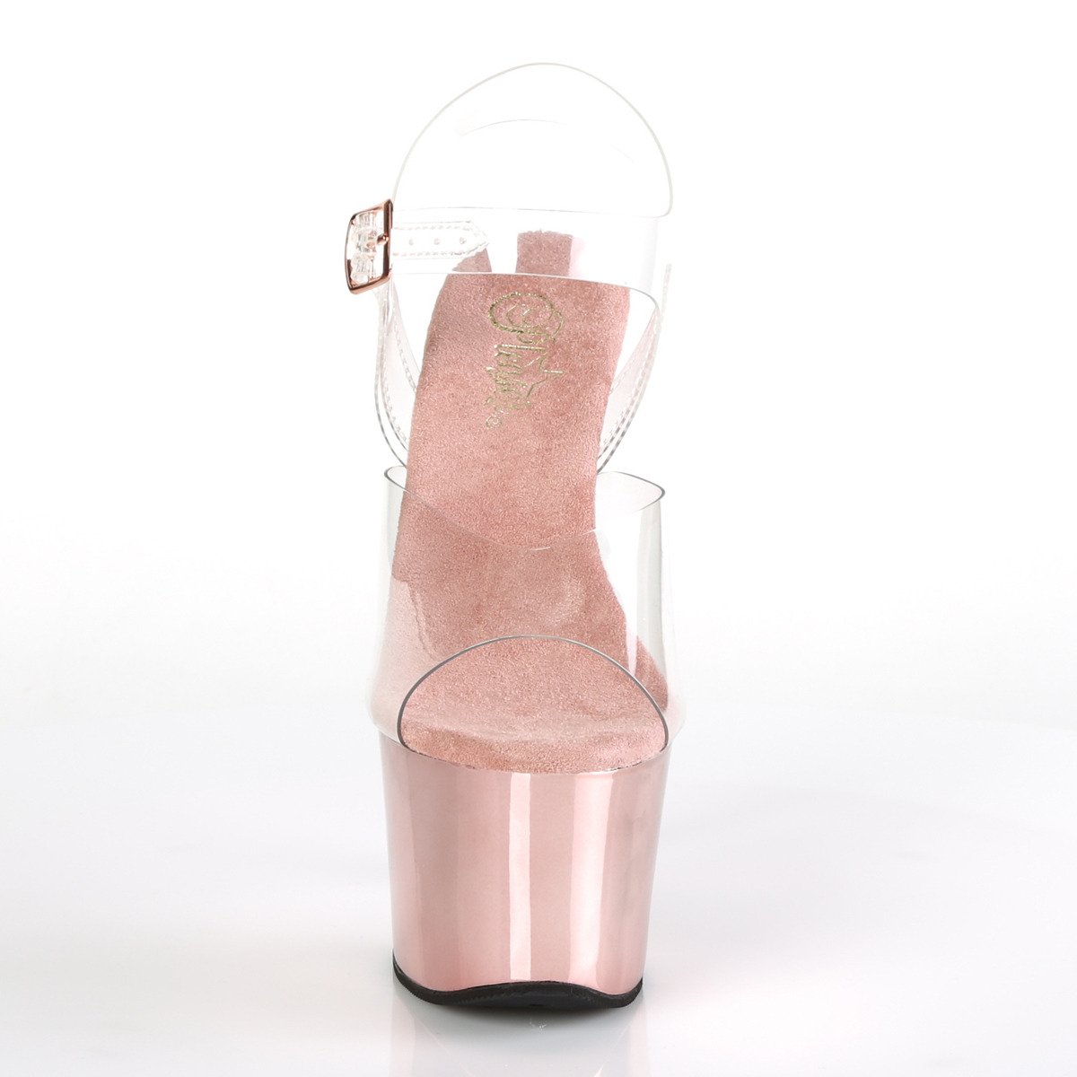 Pleaser Sky-308 C/ROGLDCH - Clear High-Platform Sandals